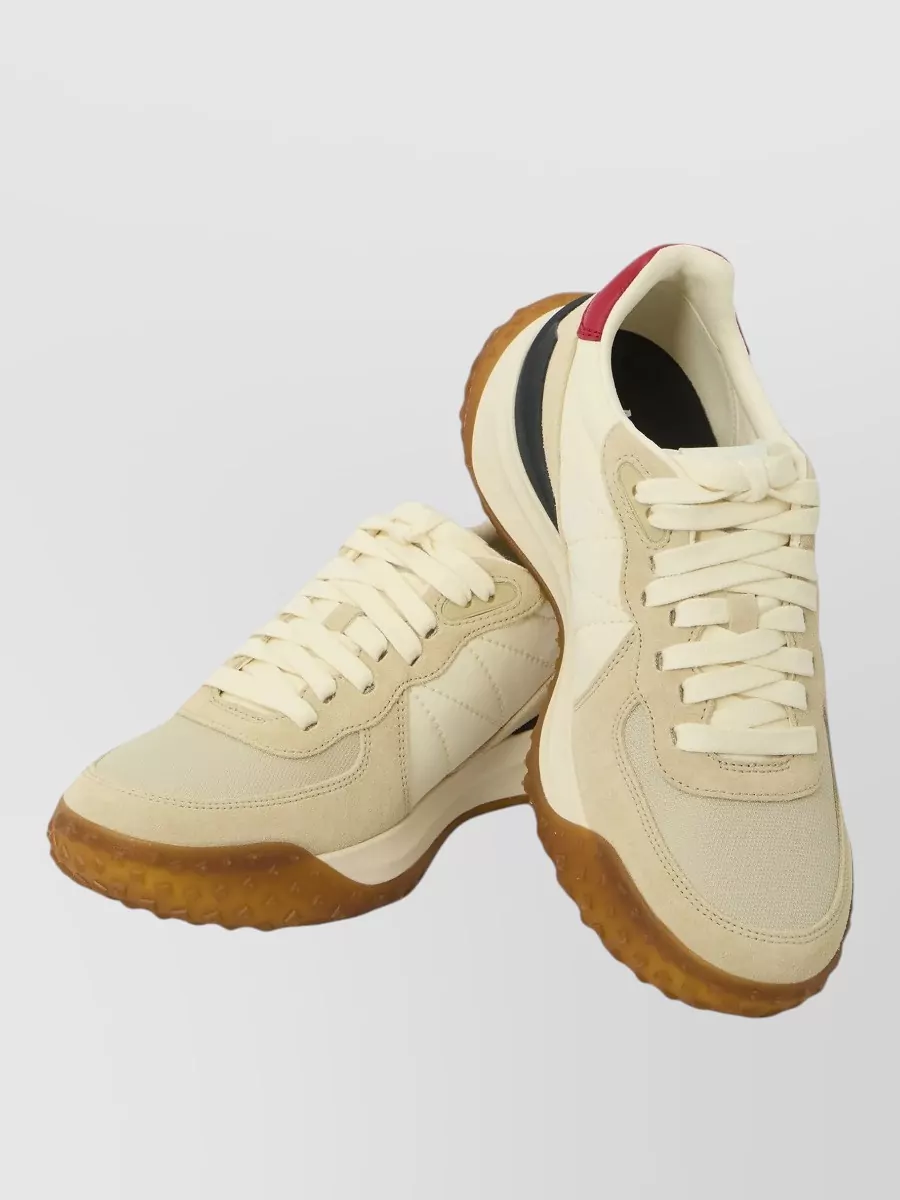 Moncler Paneled Logo-Print Low-Top Sneakers