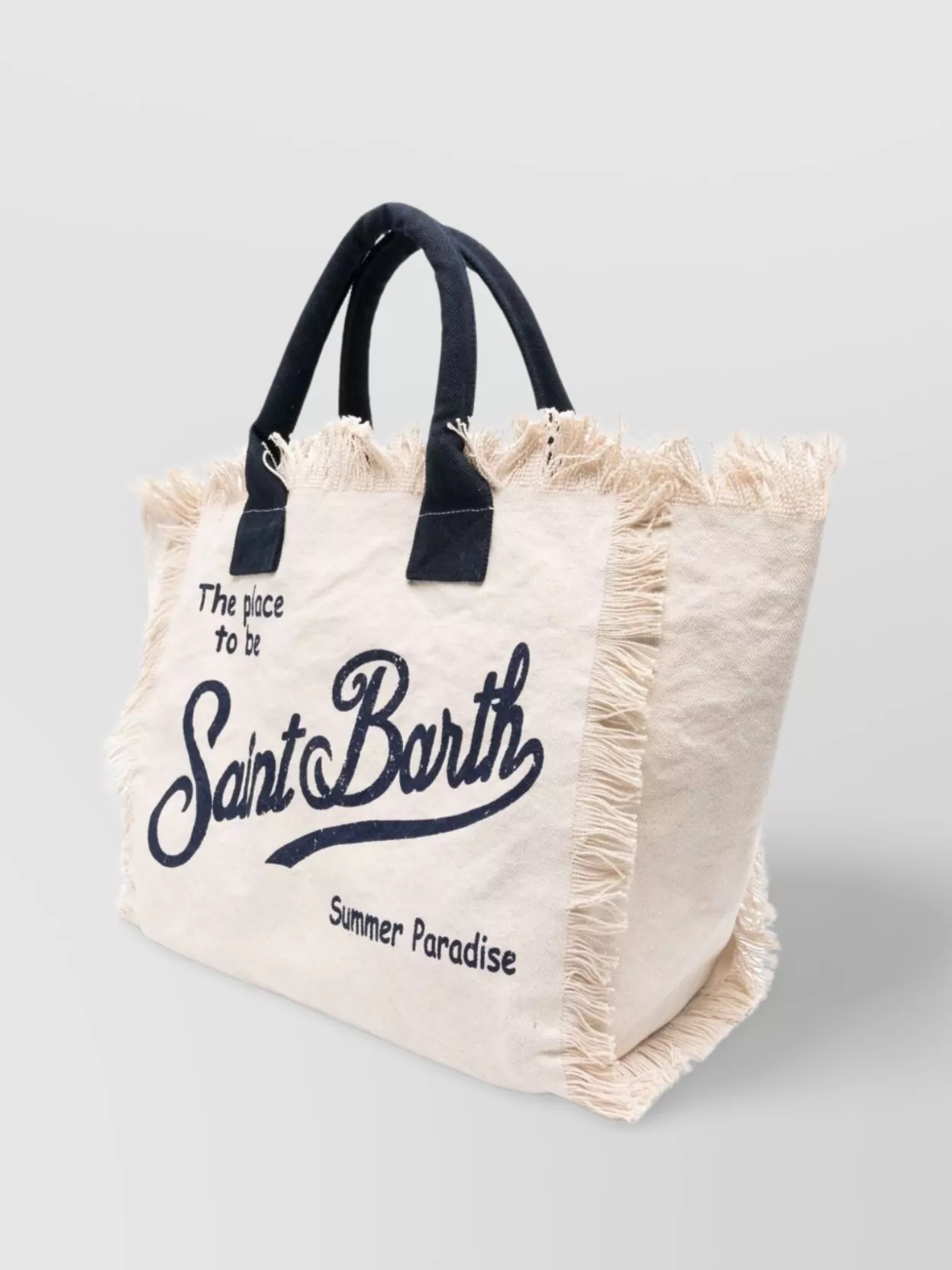 Mc2 Saint Barth Fringed Tote Bag With Dual Handles