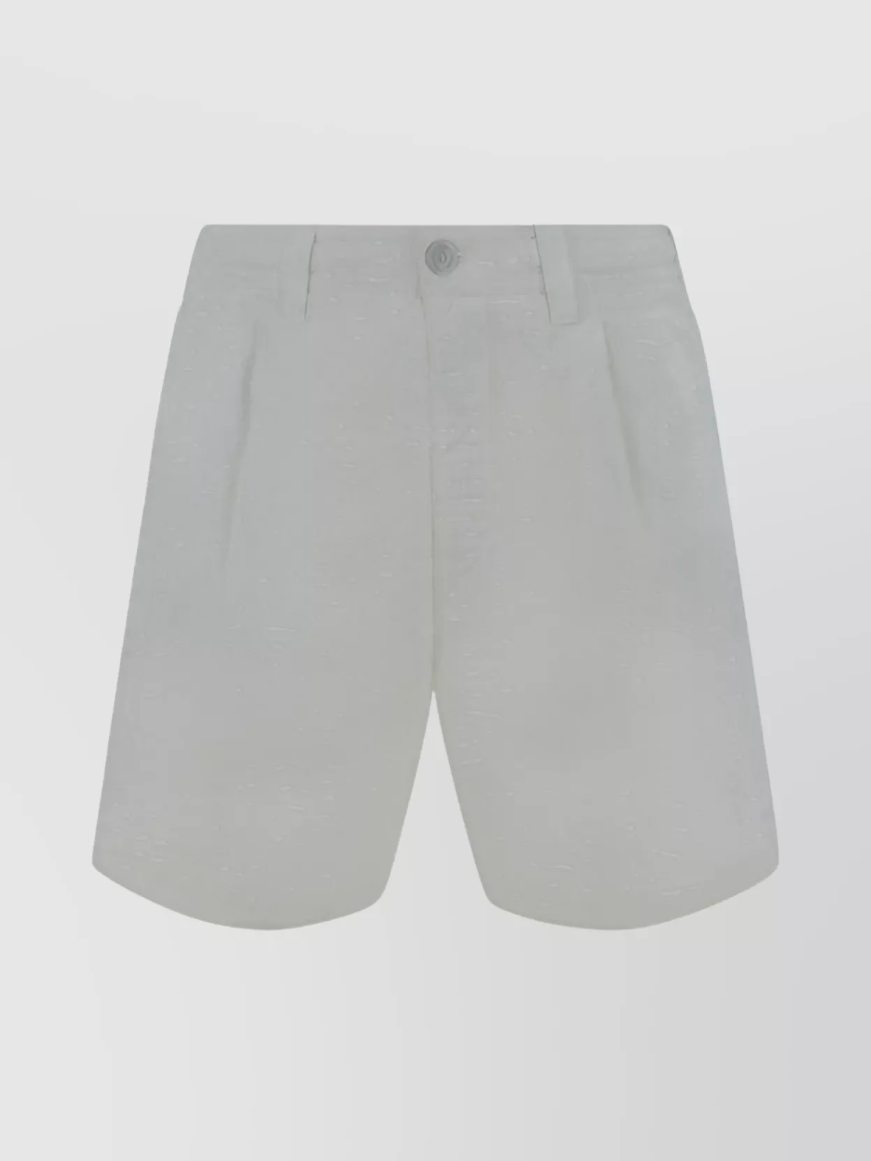 Shop Stone Island Bermuda Shorts With Belt Loops And Pockets