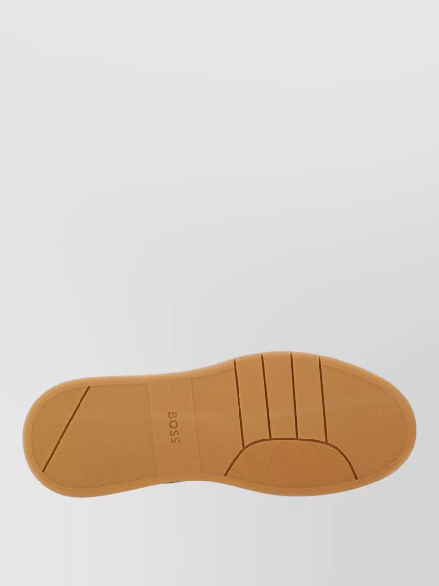 Boss Leather Lace-Up Sneakers