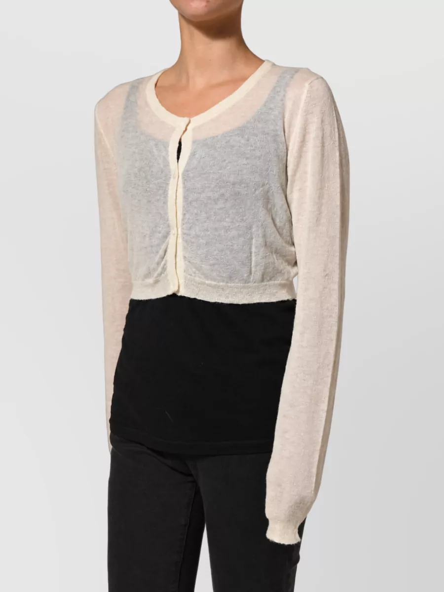 Ermanno Scervino Wool Cropped Cardigan
