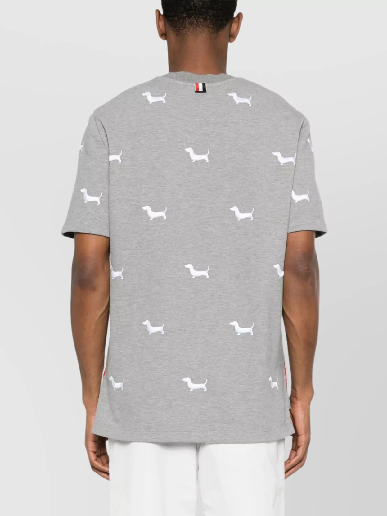 Thom Browne Dog-embroidered Crewneck T-shirt