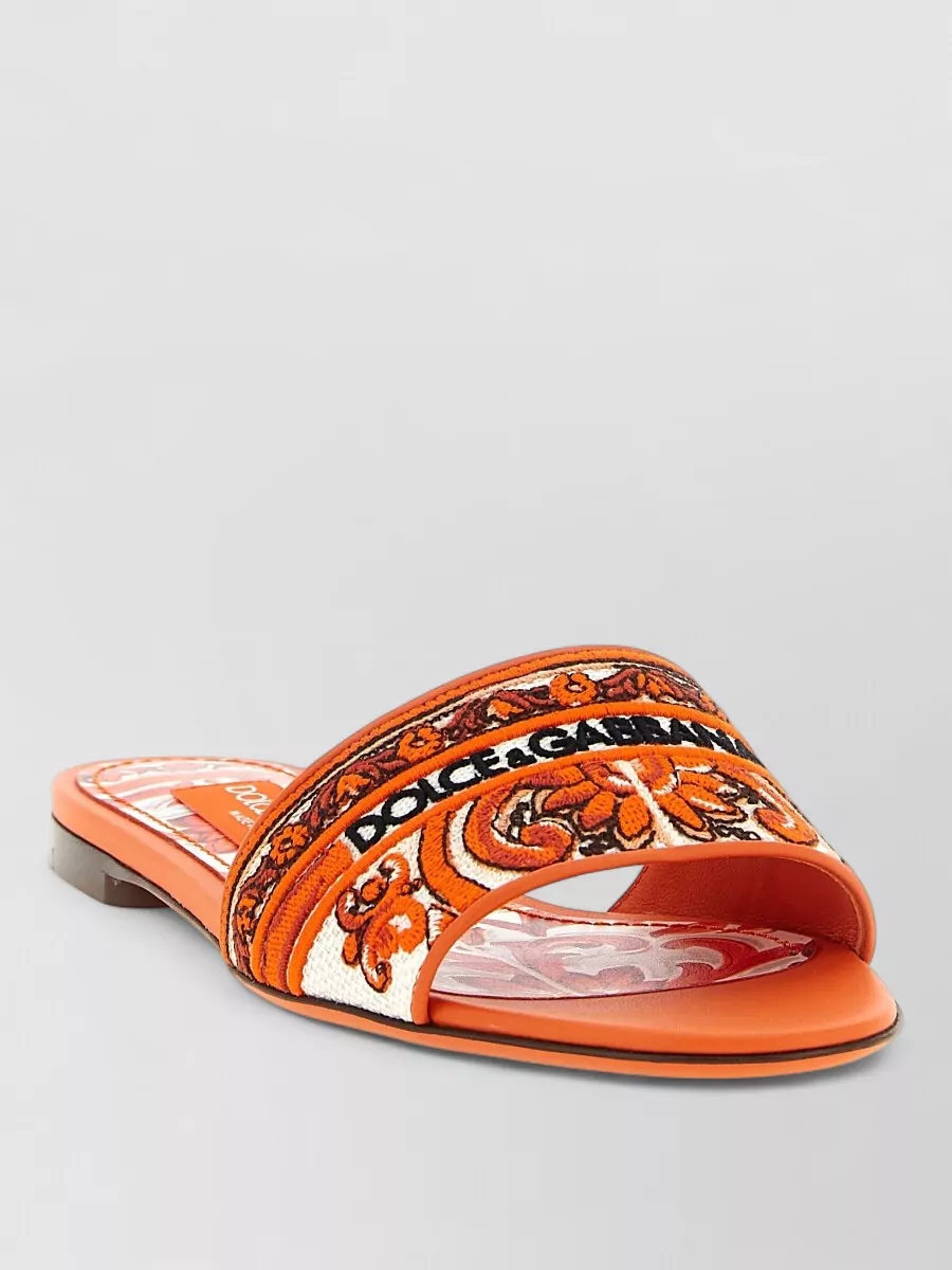 Dolce&Gabbana embroidered slides
