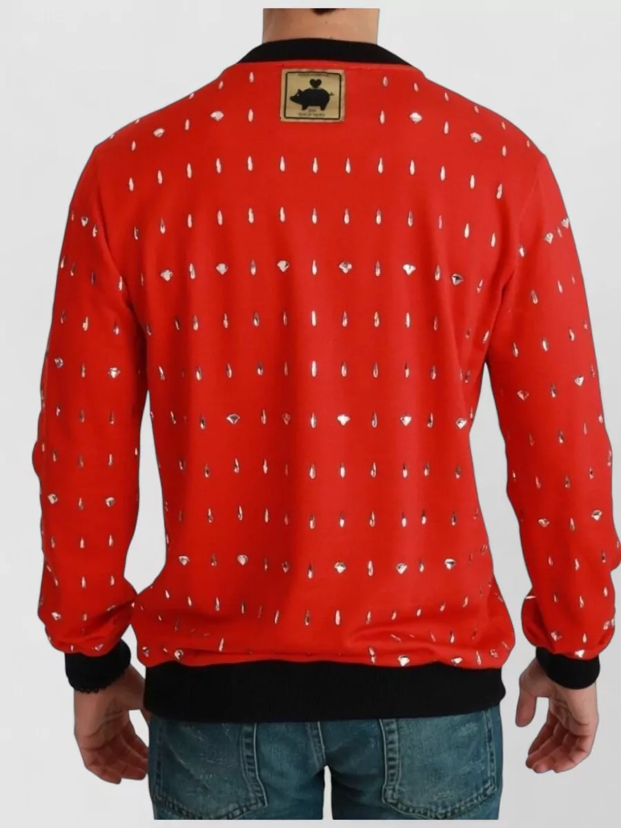Dolce&Gabbana Crystal-Embellished Printed Sweatshirt