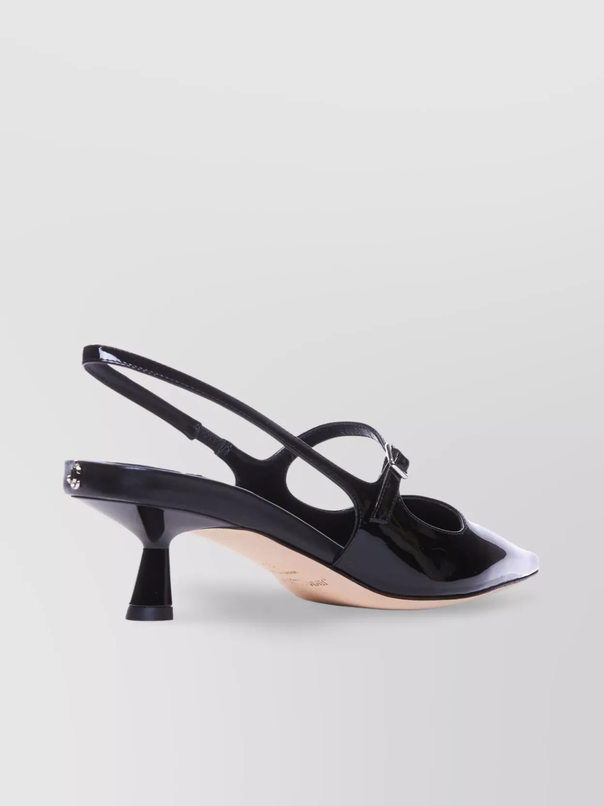 Jimmy Choo Buckle Detail Kitten Heel Patent Pumps