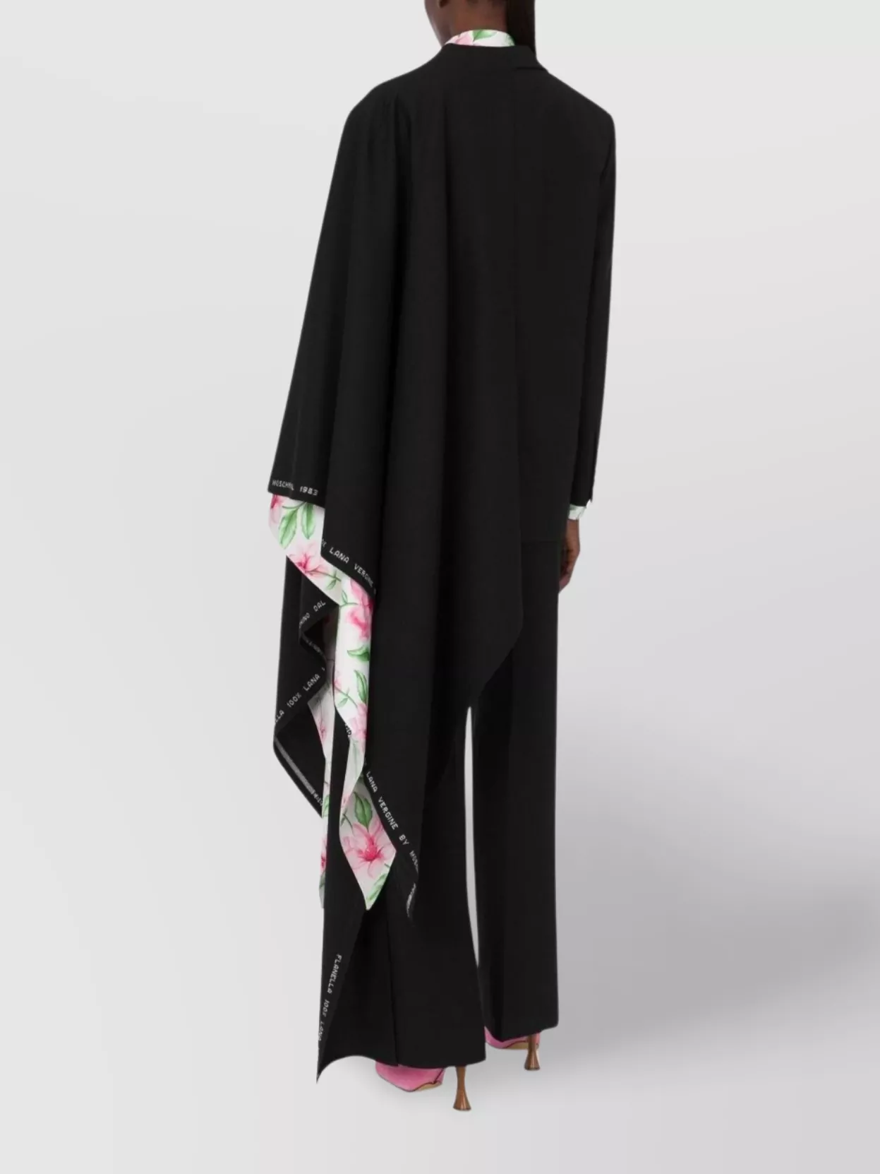 Moschino Long Asymmetric Blazer Draped Detail