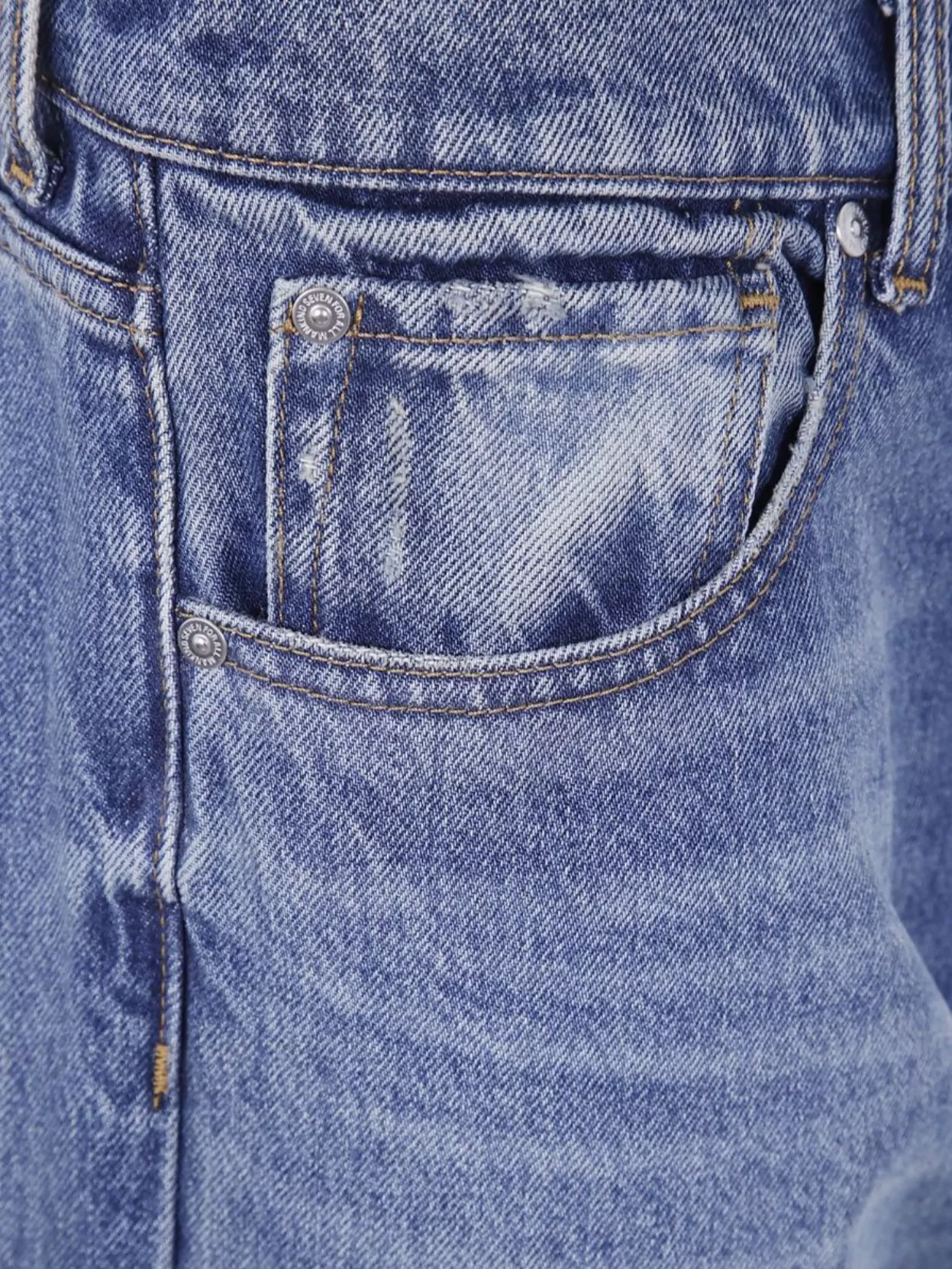7 For All Mankind Bakersfield Straight Cut Denim Trousers