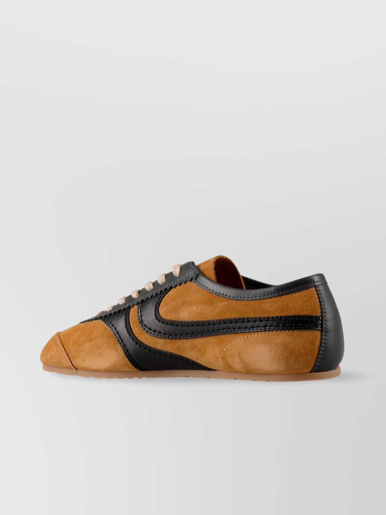 Dries Van Noten Suede Sneakers With Leather Inserts And Double Lacing