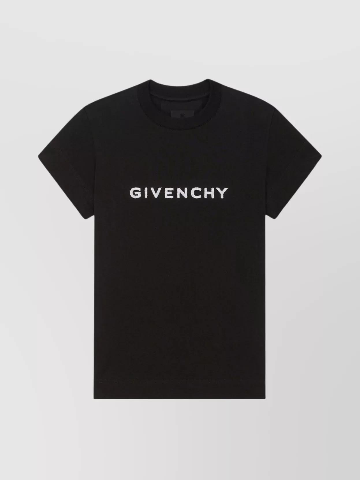Shop Givenchy Crew Neck Asymmetric Hemline In Black