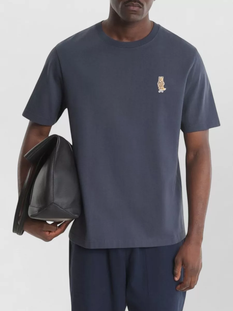 Maison Kitsuné Fox Graphic Crew Neck Cotton T-Shirt