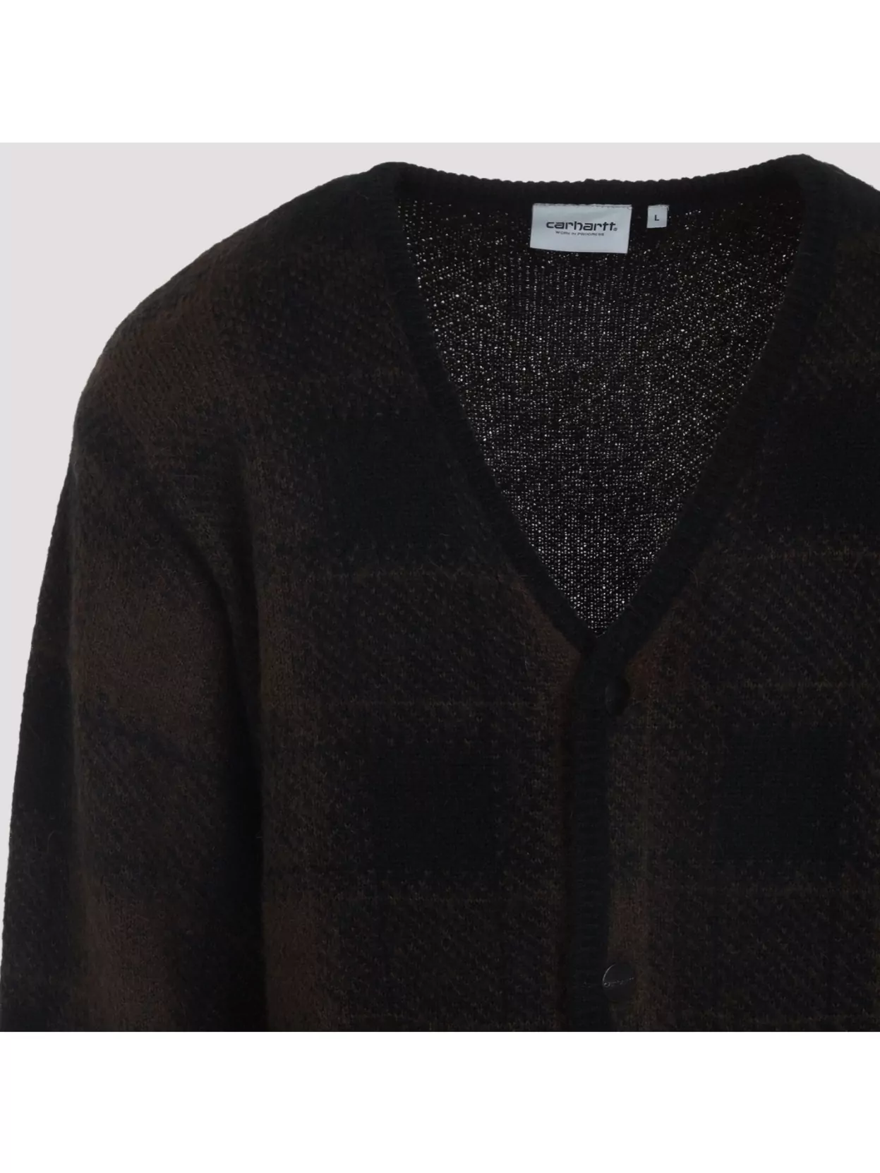 Carhartt Wip Checked Pattern Long Sleeve Cardigan