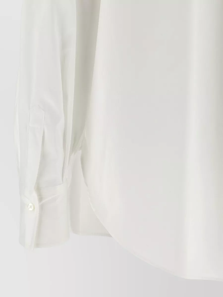 Brunello Cucinelli Cotton Poplin Long-Sleeve Shirt With Removable Tie