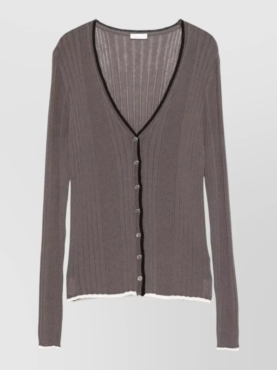 Roberto Collina ribbed v-neck cardigan