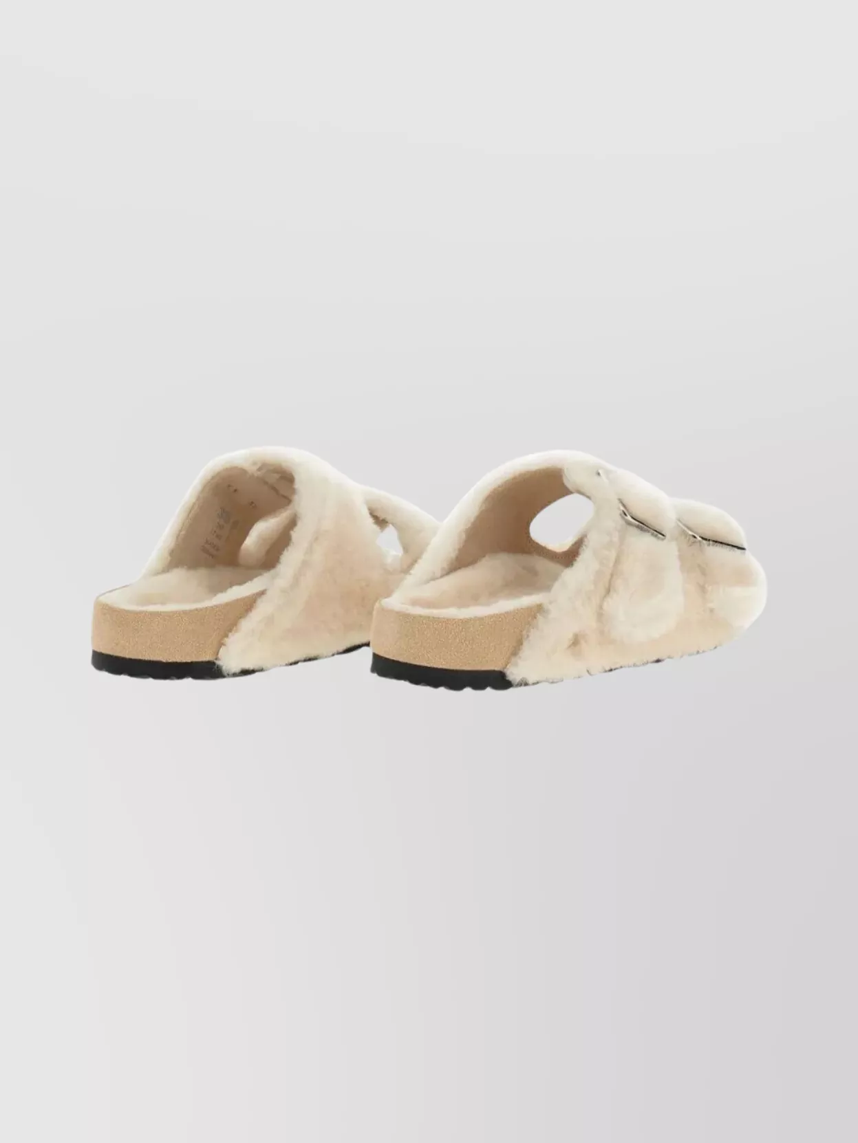 Birkenstock 1774 Shearling Open Toe Flat Sandals In Multi