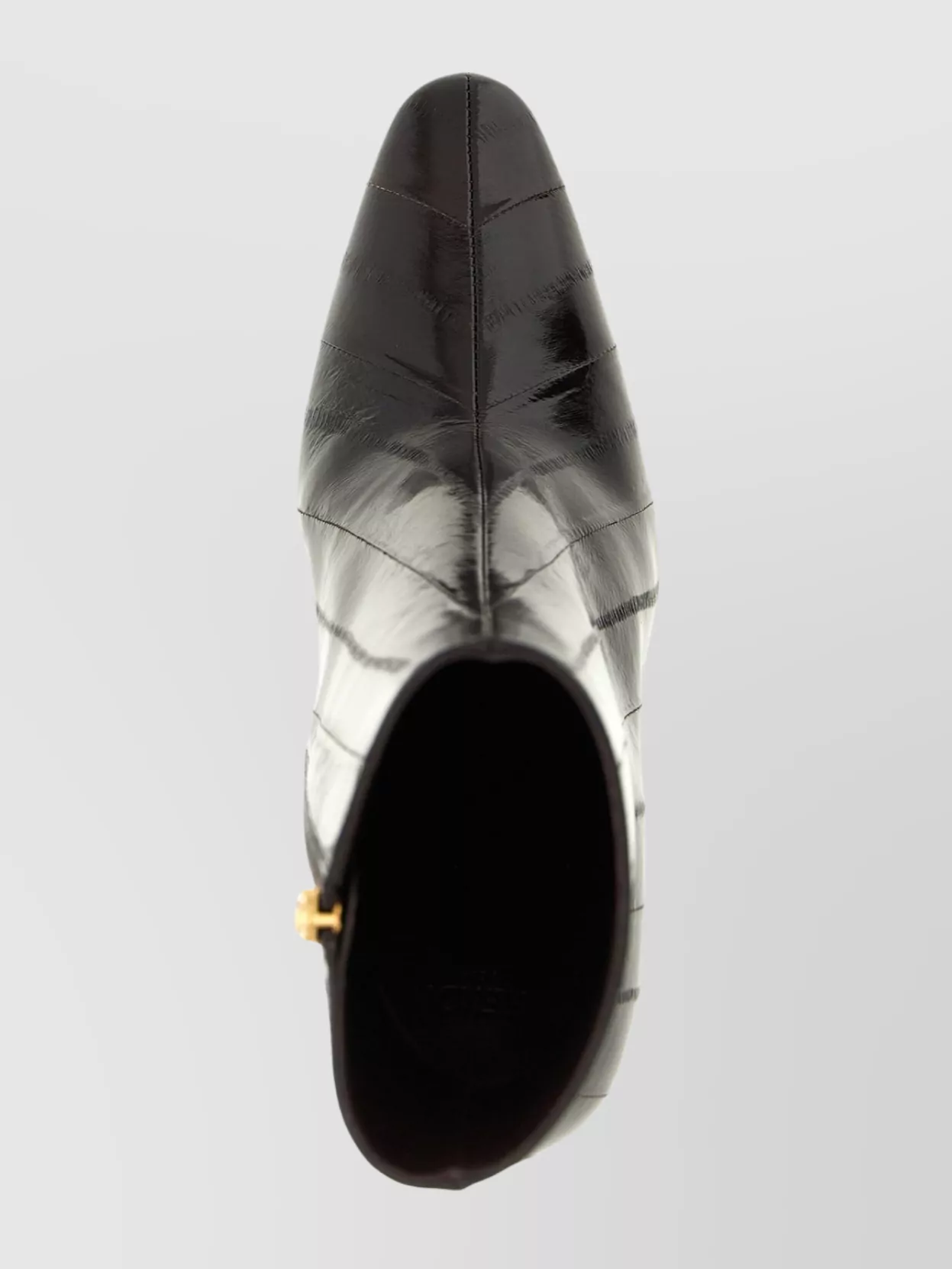 Fendi Sculpted Heel Ankle Boots With Glossy Finish