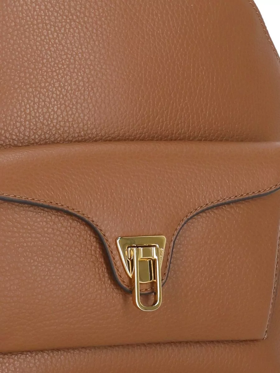 Coccinelle Leather Rucksack Top Handle Shoulder Straps