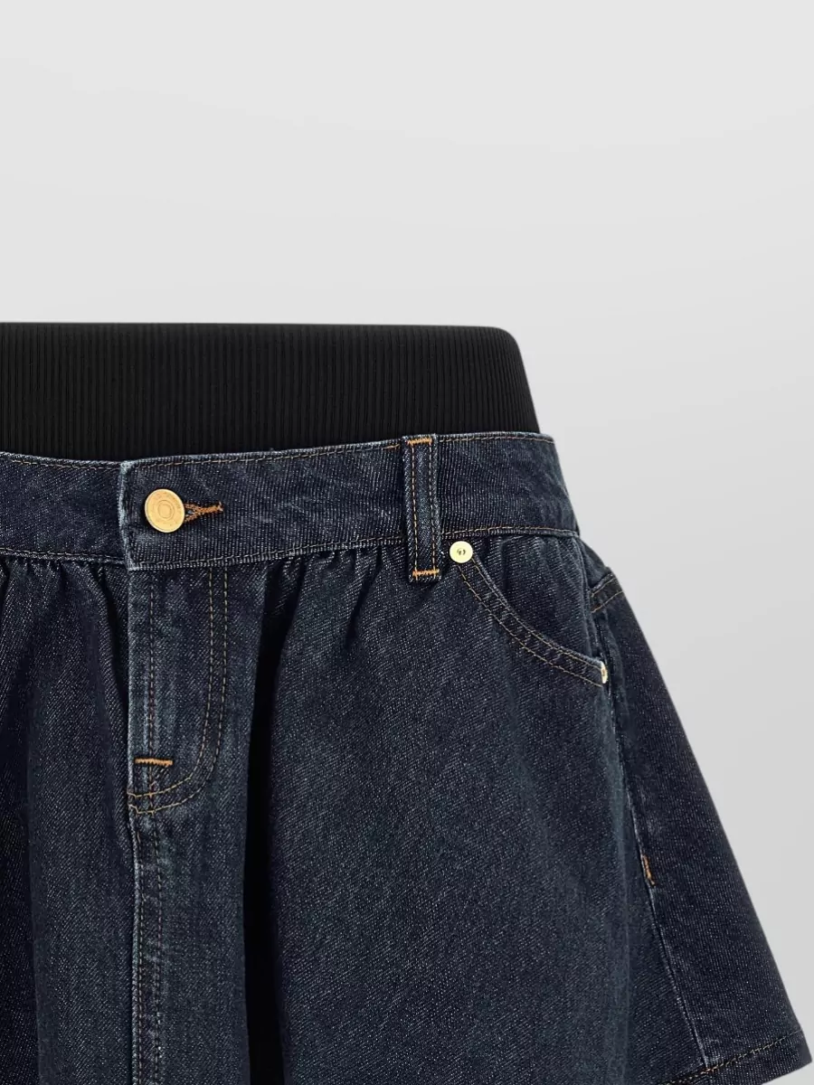 7 For All Mankind Mini Skirt Belt Loops Pockets Back