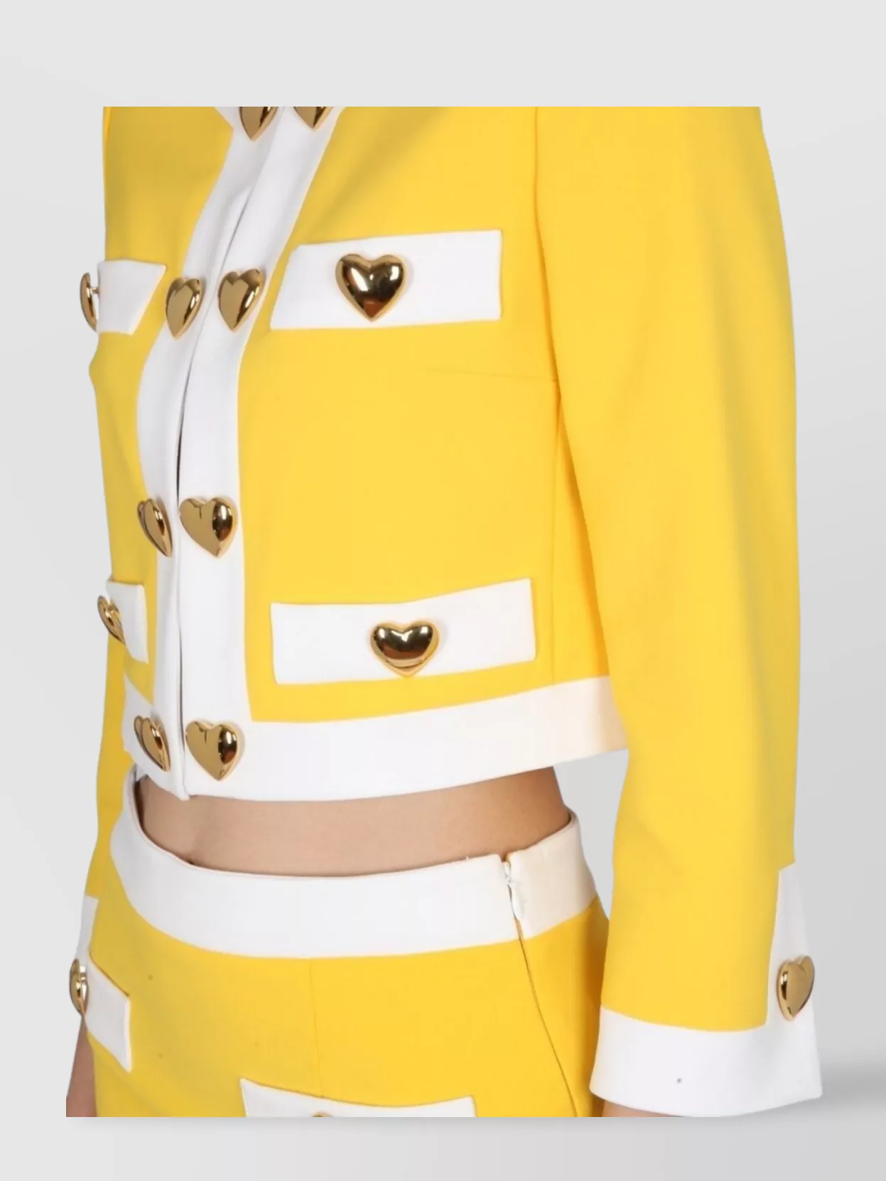 Moschino Cropped Jacket Heart Buttons