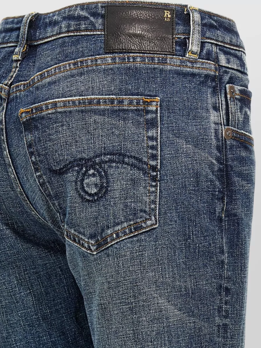 R13 Denim Low-Rise Flared Jeans