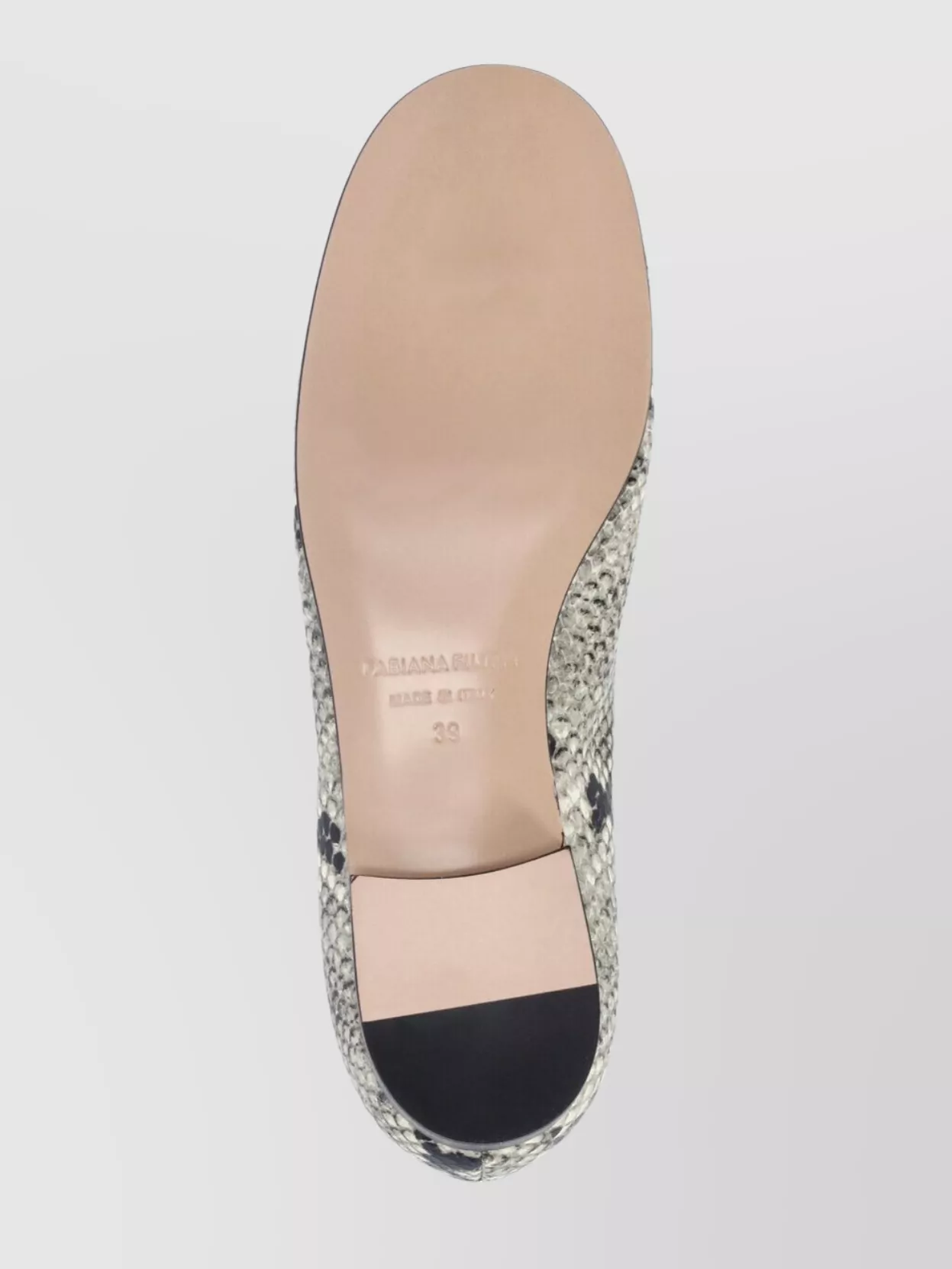 Fabiana Filippi Python Leather Loafers Snakeskin Pattern
