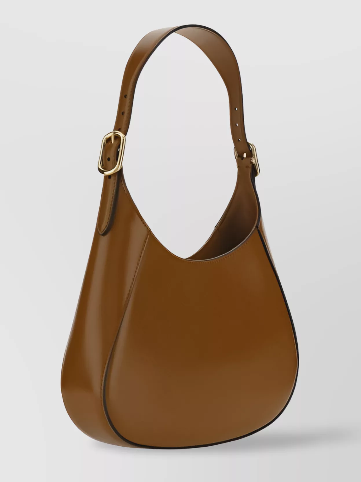 Prada Structured Patent Leather Shoulder Bag