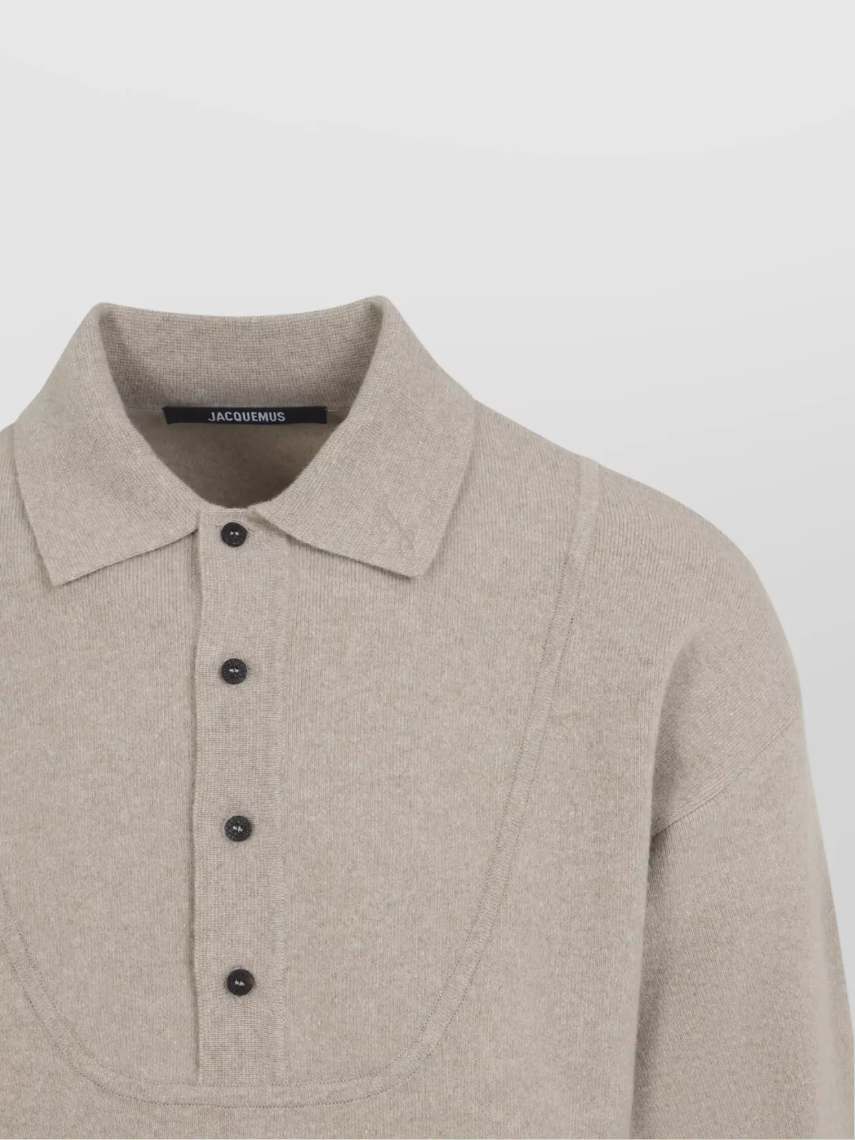 Jacquemus Collared Knitwear With Ribbed Cuffs And Hem
