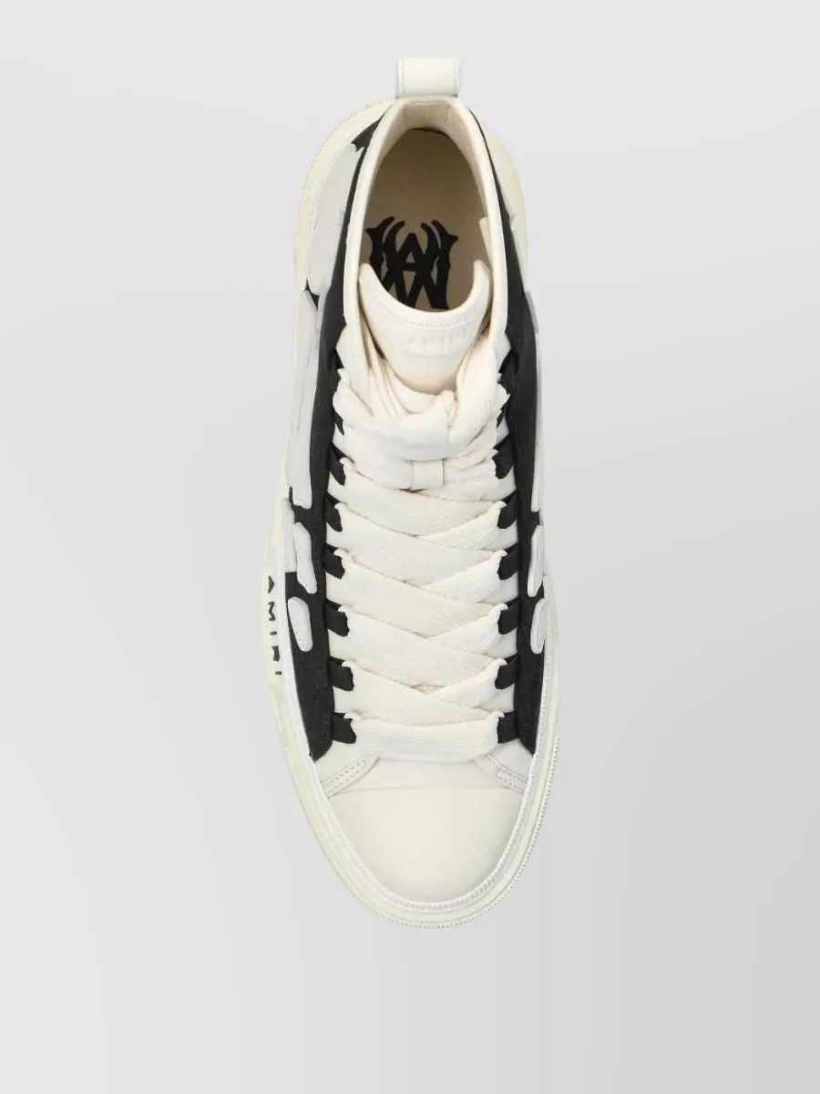 Amiri Canvas Skeleton Print Hi-Top Sneakers
