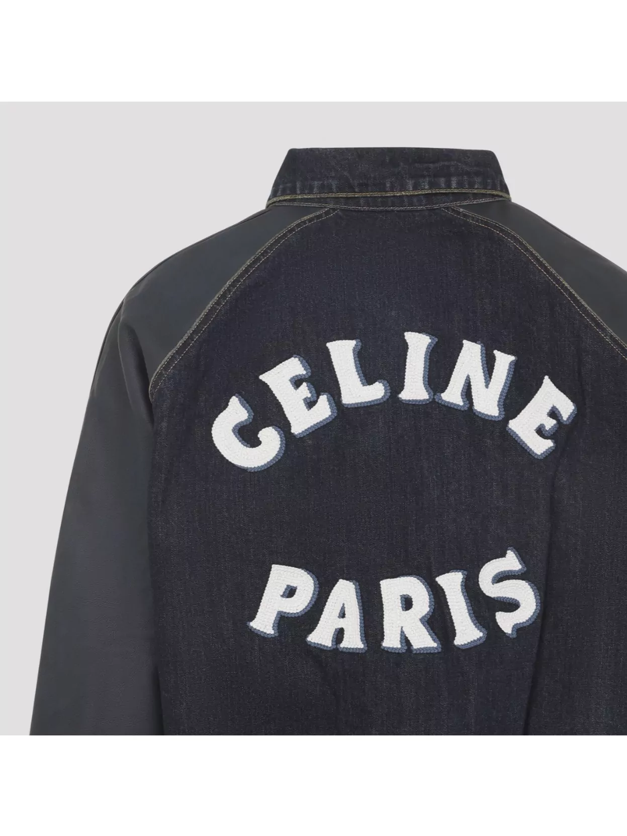 Celine Contrast Sleeve Teddy Style Jacket