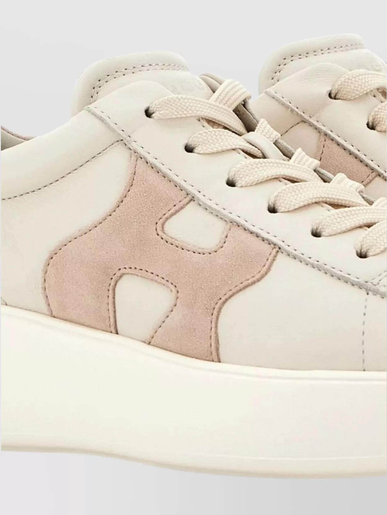 Hogan Suede Panel Sneakers Rubber Sole