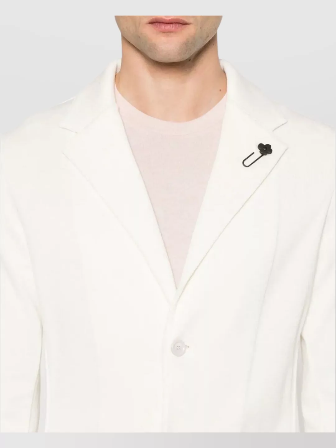 Lardini Men's Knit Blazer With Double Back Vent