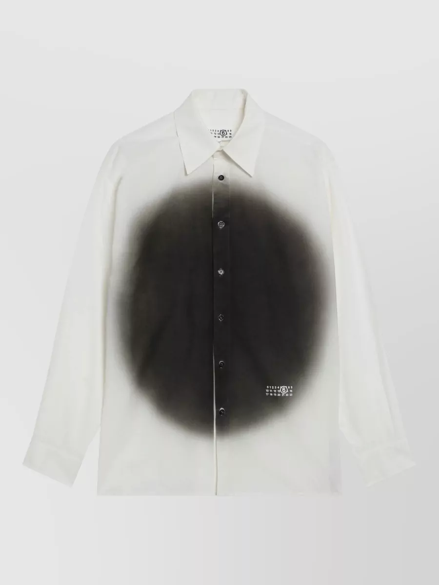Mm6 Maison Margiela spray print cotton shirt