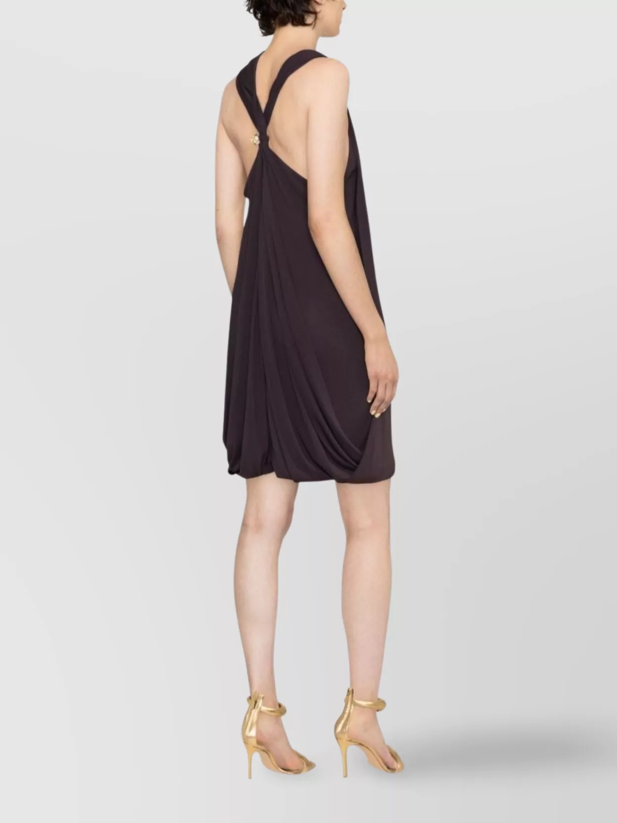 Lanvin Back Twisted Dress Scarf Knee