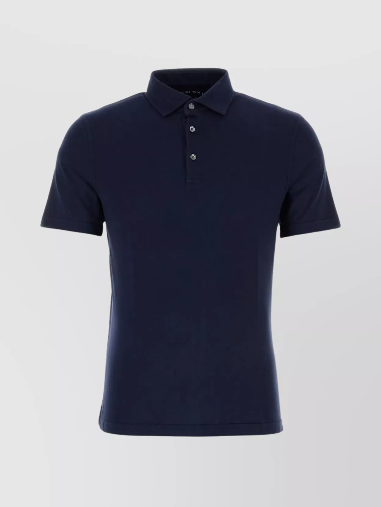 Shop Fedeli Polo Shirt Cotton Ribbed Collar