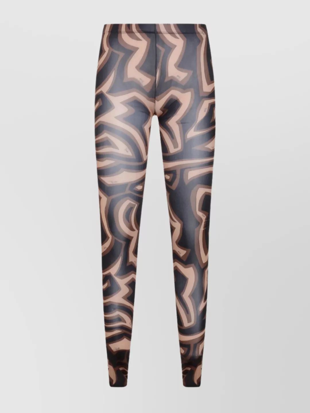 Pucci Sheer Abstract Patterned Hosiery With Elastic Waistband In Multi