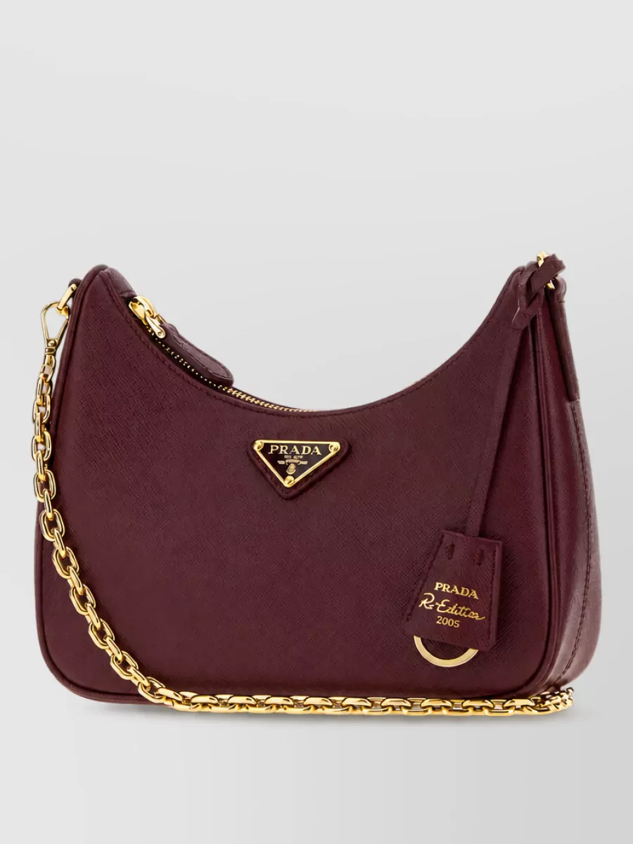 Prada re-edition leather clutch bag