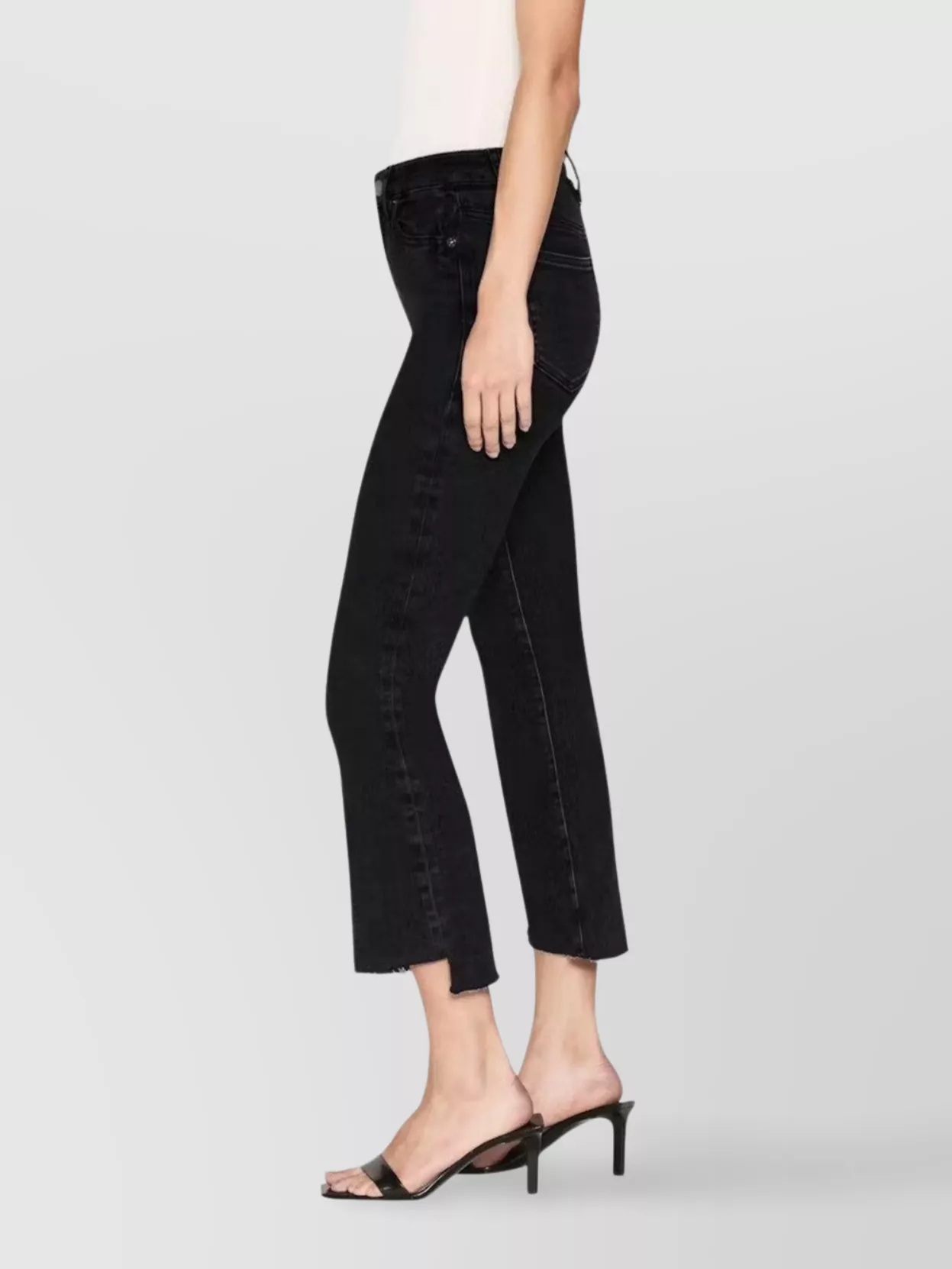 Frame Le Crop Mini Boot Stagger Raw Hem Crop Bootcut Jeans