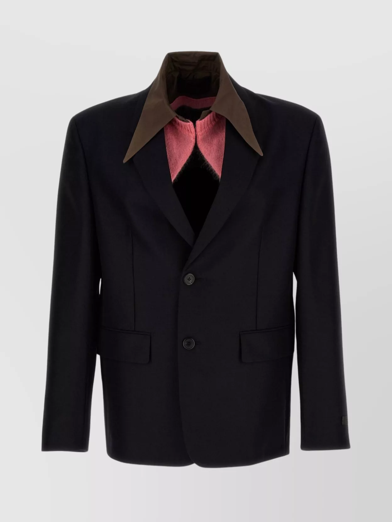 Prada Detachable Collar Tailored Jacket