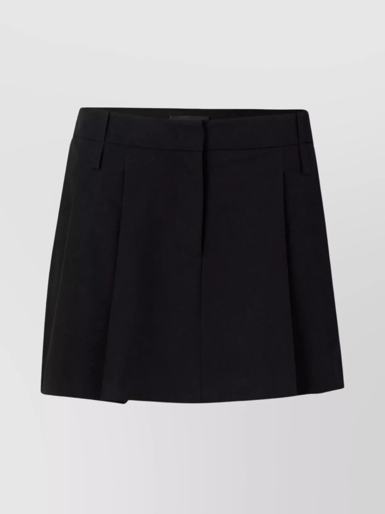 Pinko Pleated Mini Skirts Belt Loops In Black