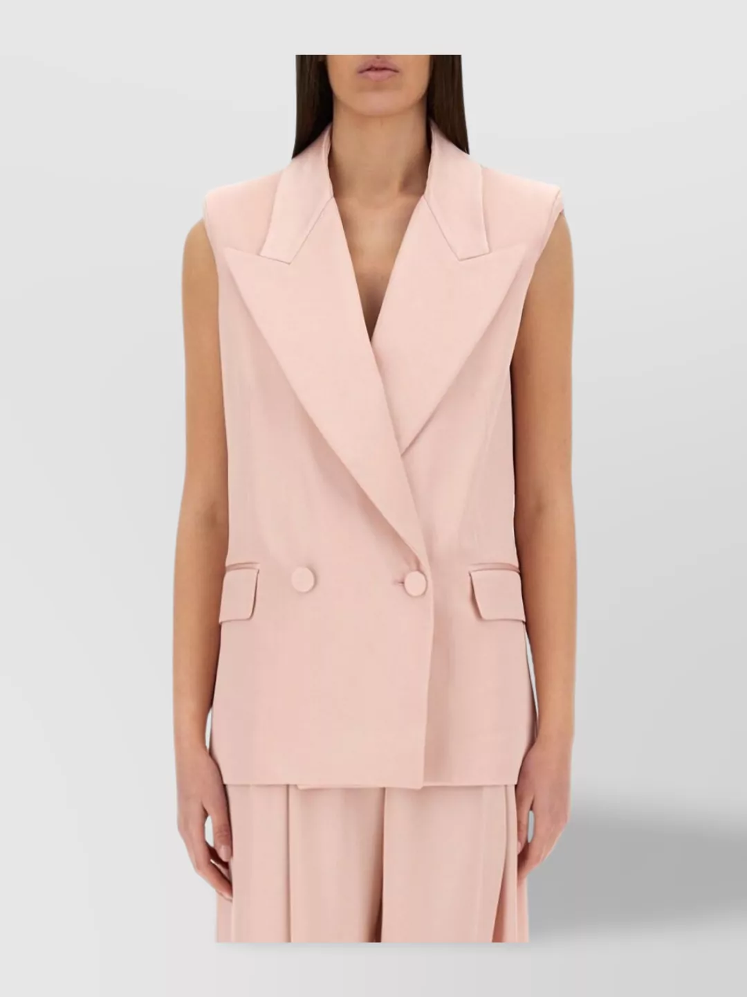Nina Ricci Sleeveless Jacket With Double-breasted Button Detailing
