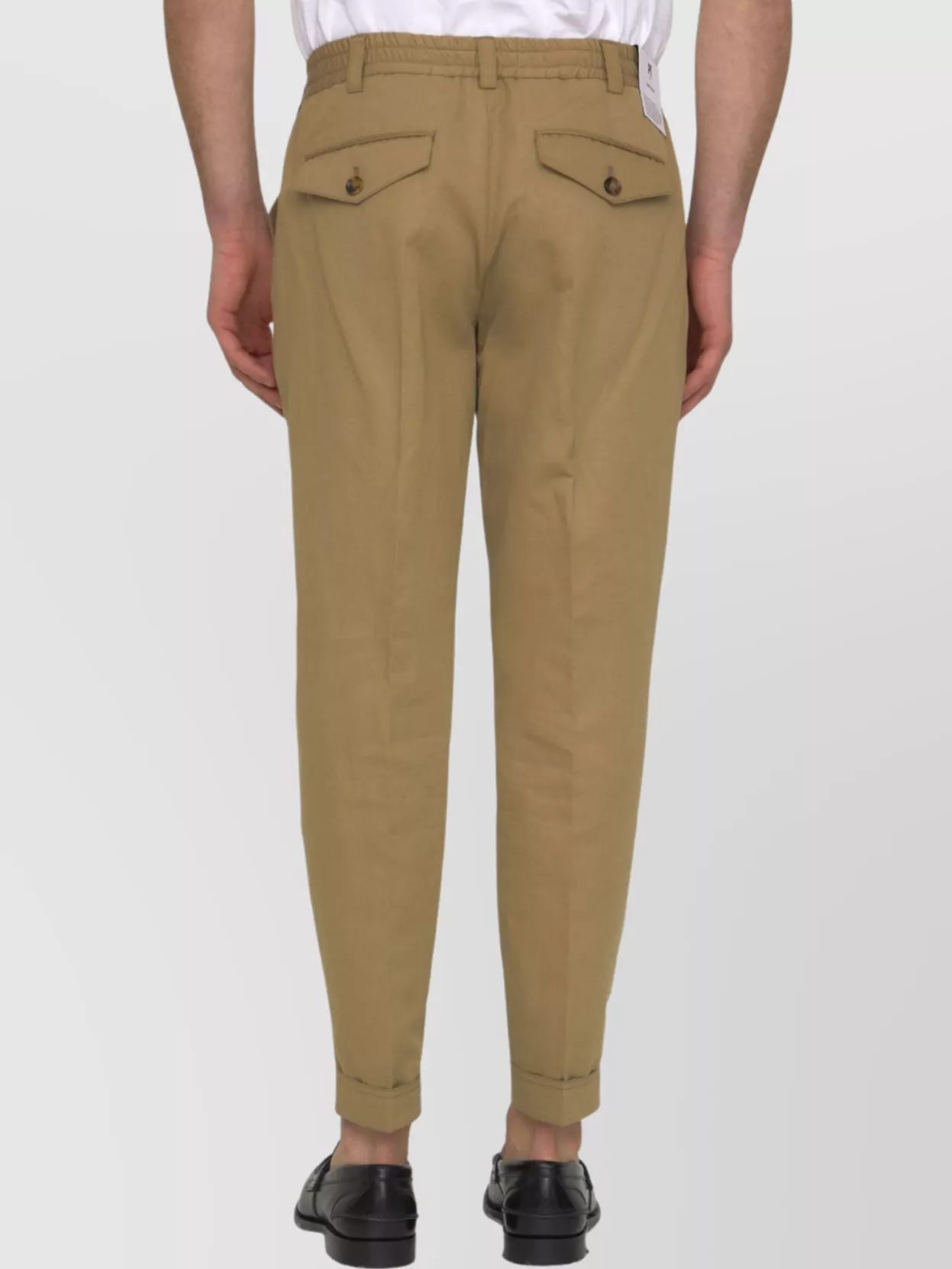 Pt Torino Cotton And Linen Trousers In Green