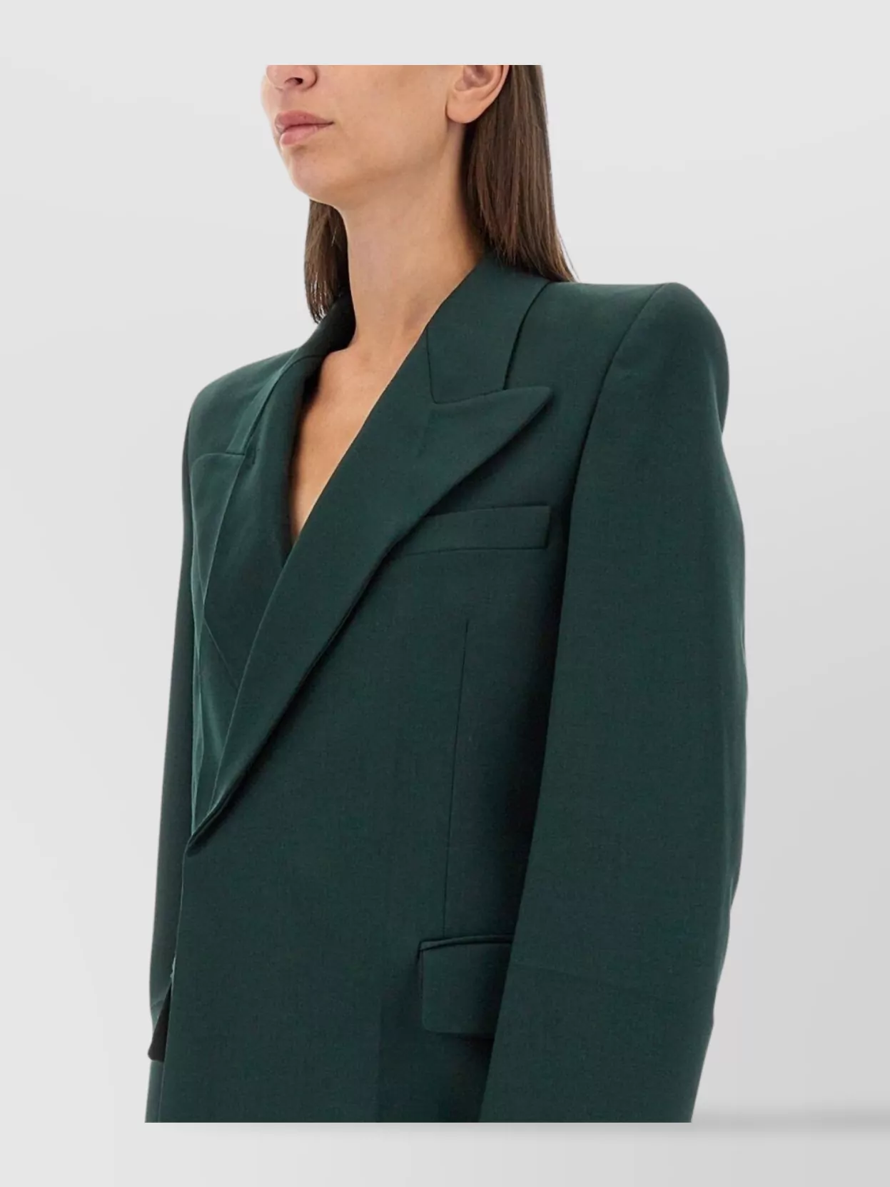 VICTORIA BECKHAM JACKET FEATURING POINTED SHOULDERS AND FLAP POCKETS