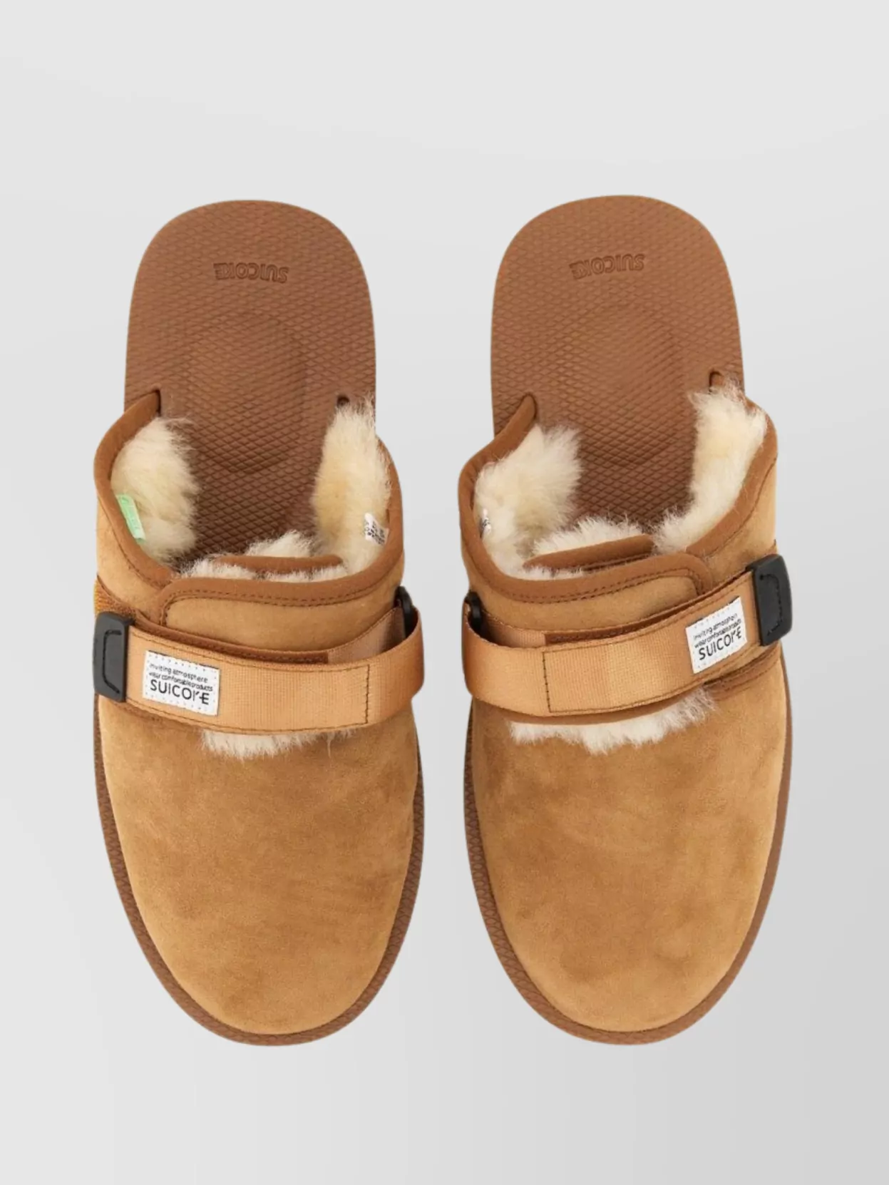Suicoke Buckle Detail Suede Slippers