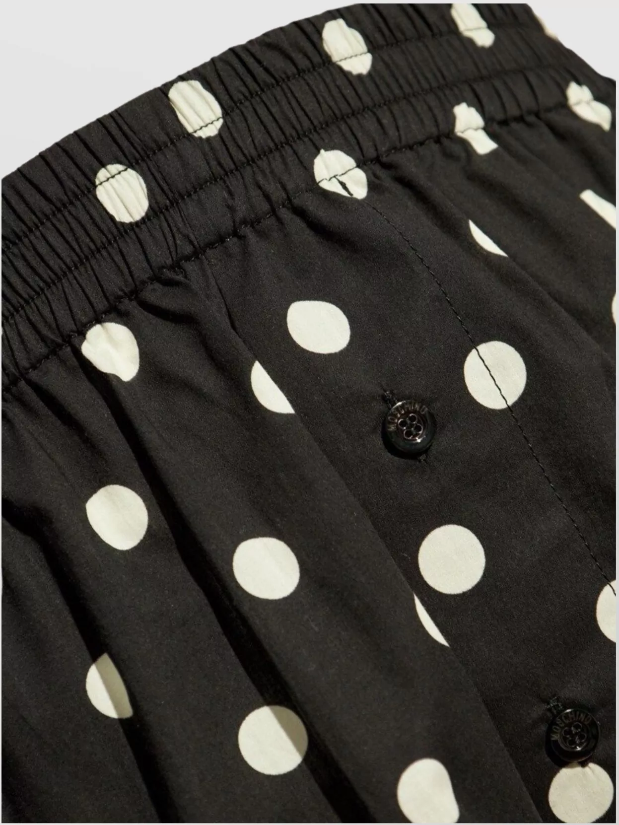 Moschino Dotted Shorts With Elastic Waistband And Button Detailing