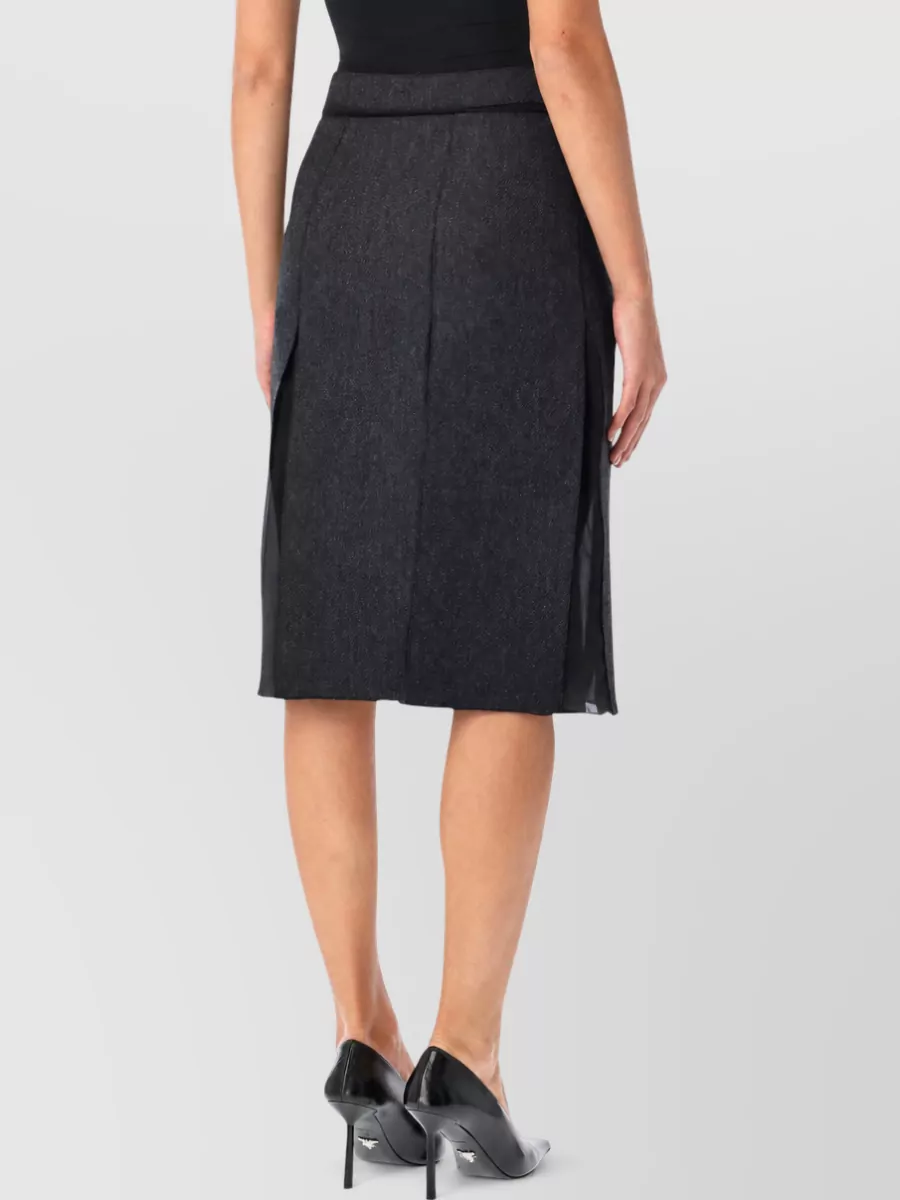 Prada Wool Flared Midi Skirt