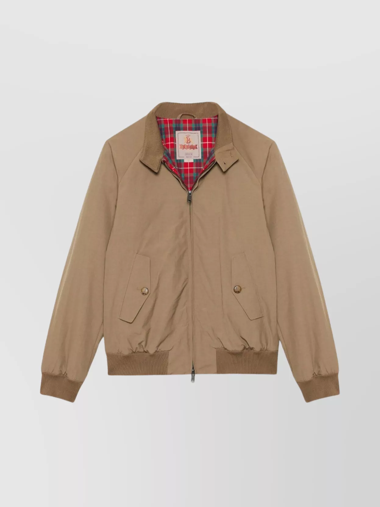 Baracuta Thermal Padded Jacket Ribbed Cuffs In Brown