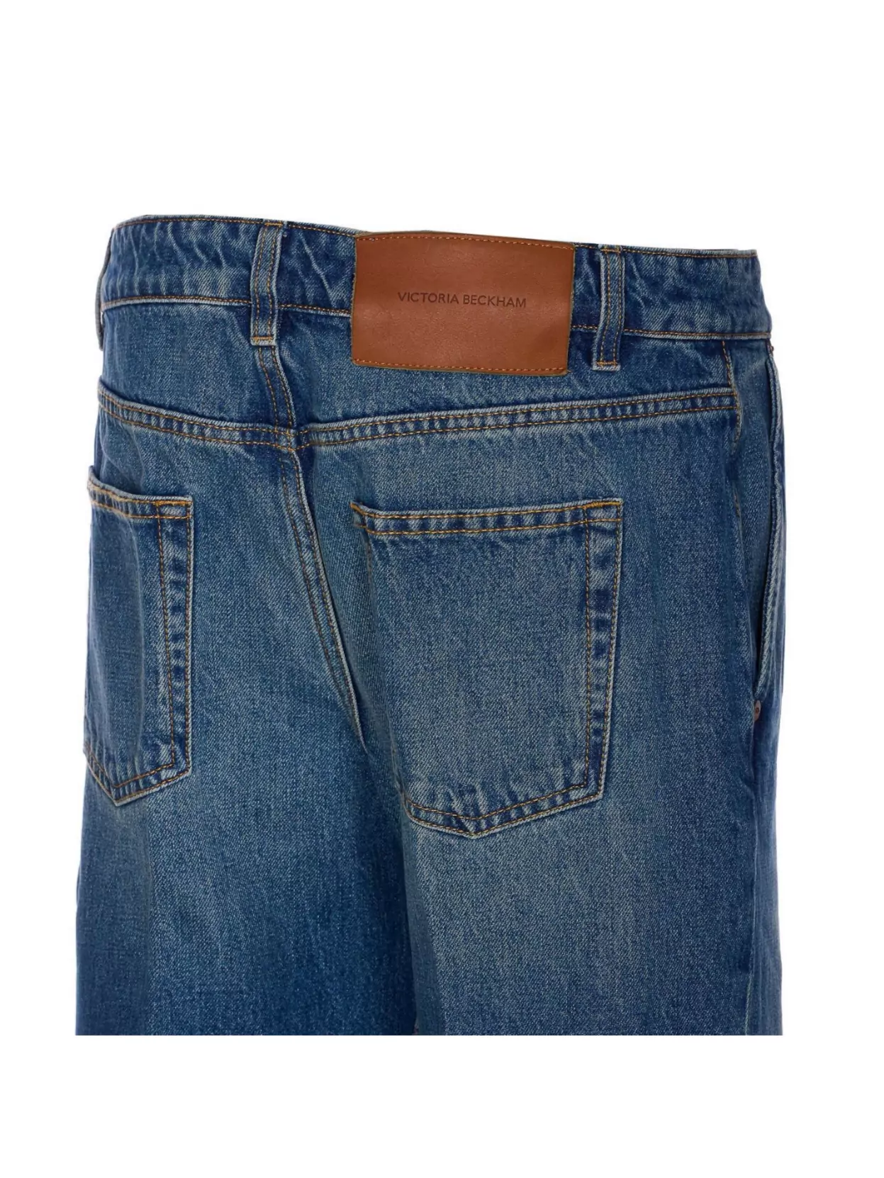 Victoria Beckham Regular Fit Trousers With 5 Pockets And Contrast Stitching