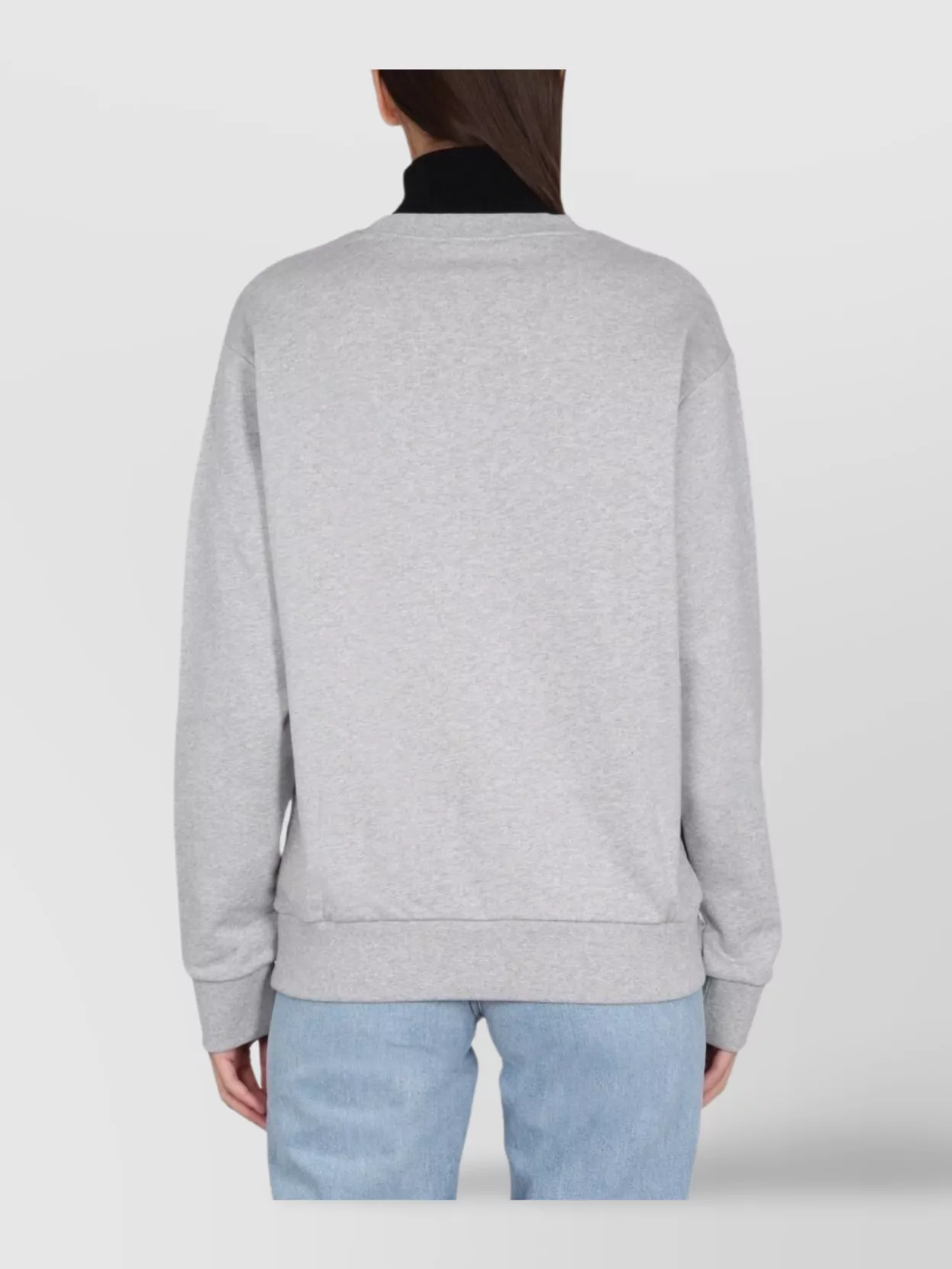 A.p.c. Floral Print Crewneck Knitwear With Ribbed Finish