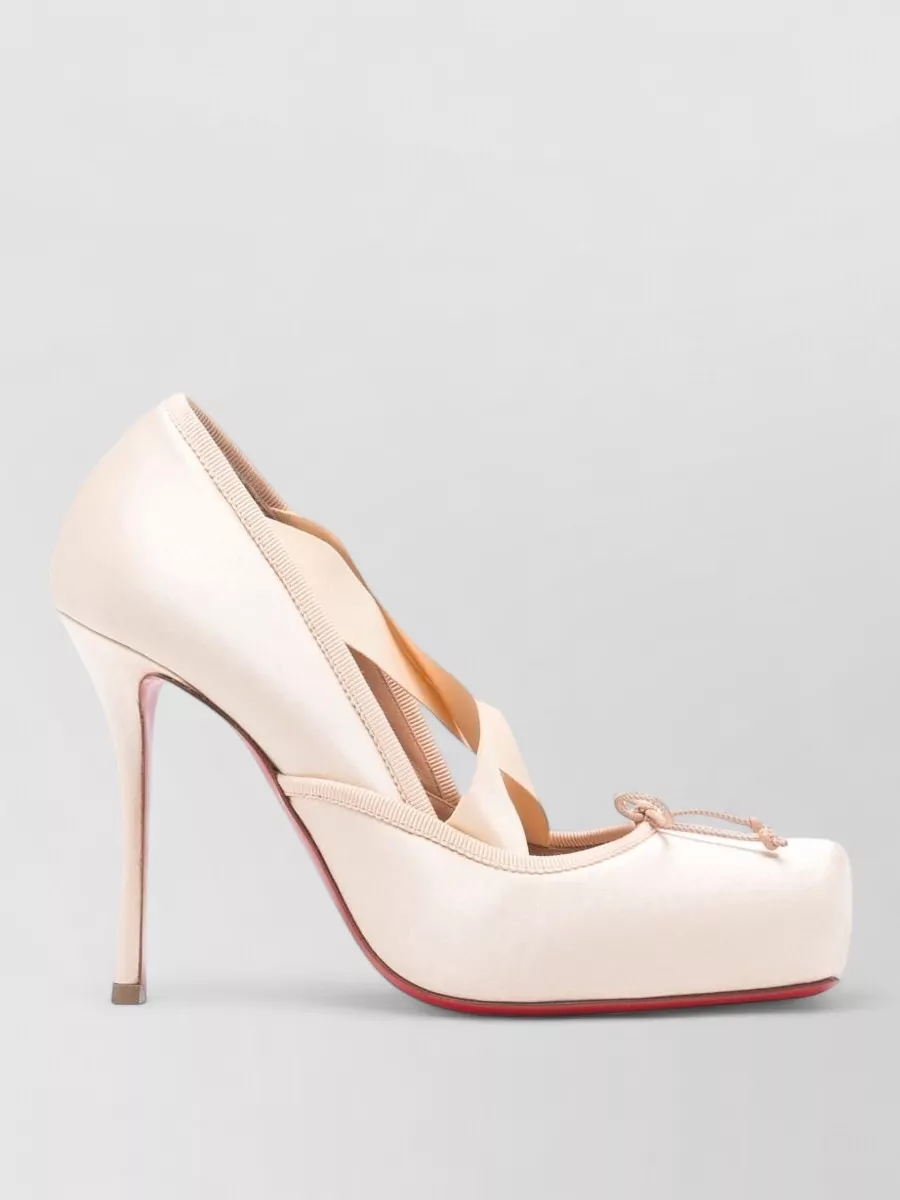 Christian Louboutin Satin Bow Strap Pumps