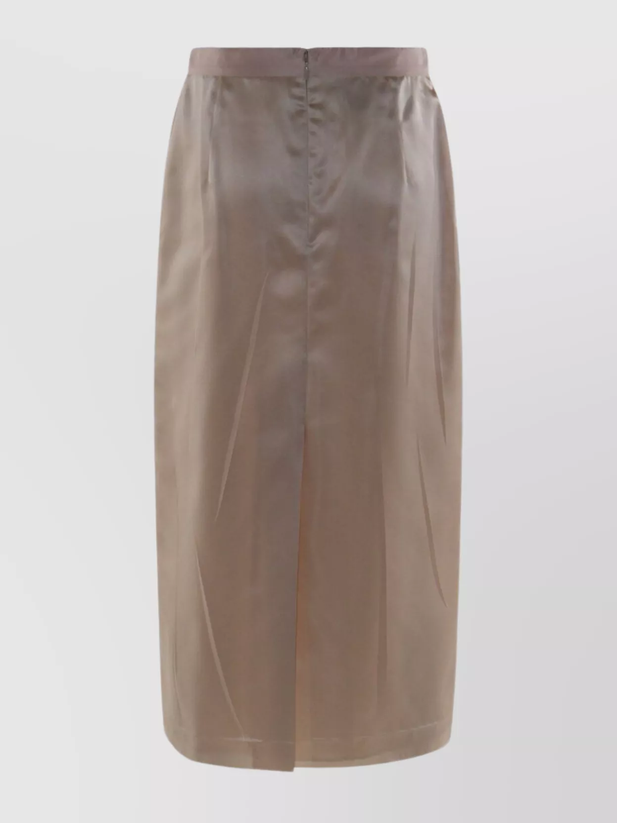 Valentino Midi Skirt With Back Slit And Bow In Brown
