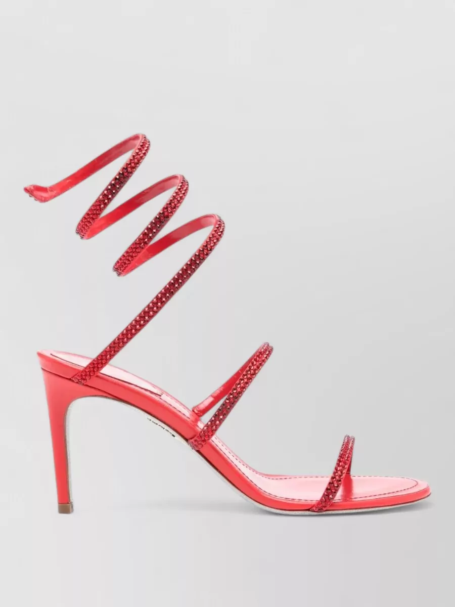 Rene Caovilla Leather Crystal-Embellished Sandals